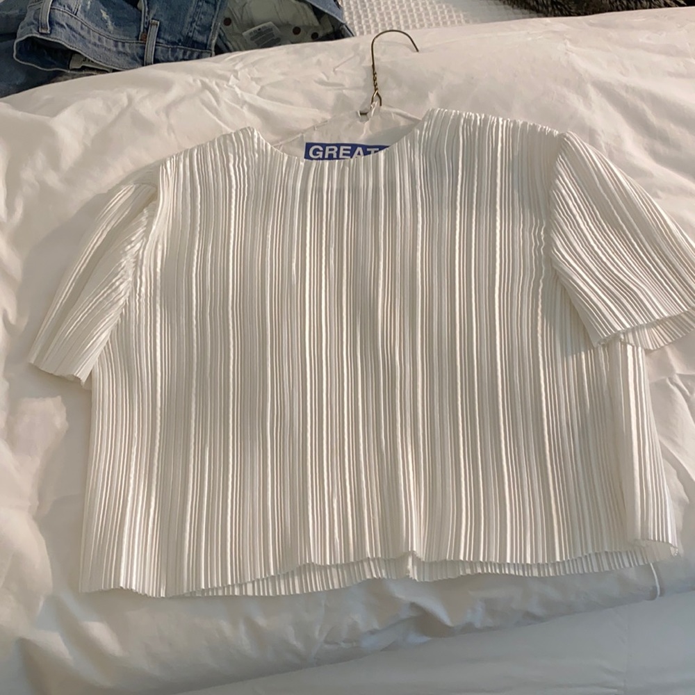 White top! Super cute to dress up
